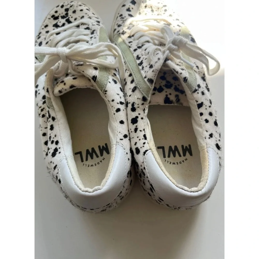 Madewell MWL Faux Fur Leather Low Top‎ Sneakers Women's Size 9
